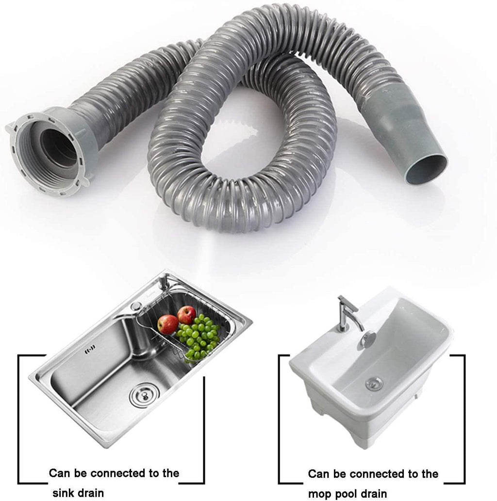 Fossa Flexible Waste Pipe, Kitchen Sink Pipe Device Single Tank Sink Drain Pipe Leaking Plug Fitting