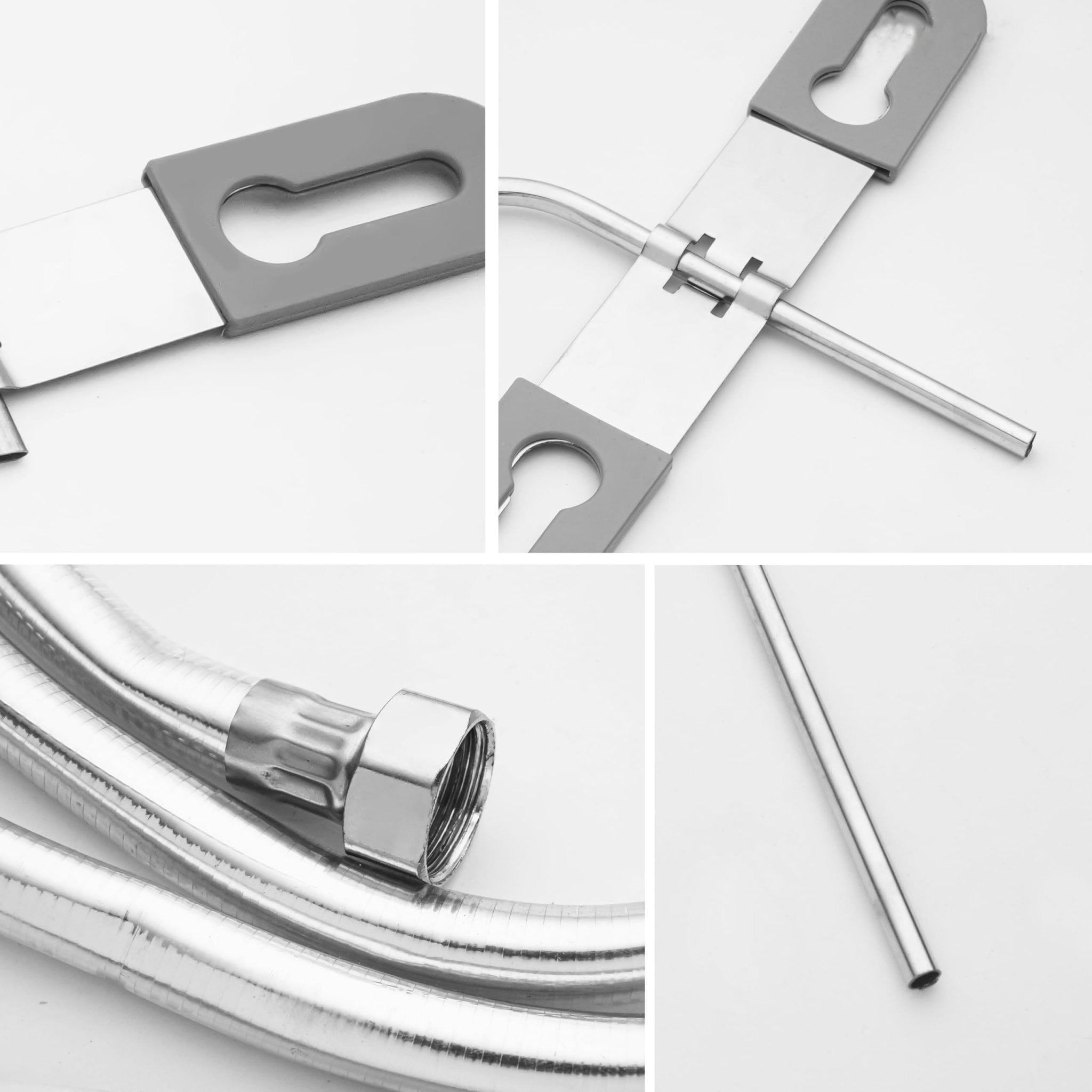 Fossa Stainless Steel Nozzle Jet Spray with Heavy PVC Hose Pipe 1 Mtr for Toilet | Built-in Installation Type Toilet Seat/Commode Spray - Rust-Free, Durable